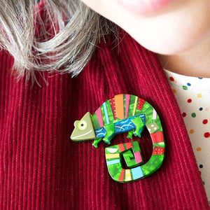 Erstwilder - A Chameleon Named Pop Brooch (Clare Youngs) - 20th Century Artifacts