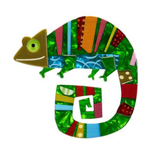 Load image into Gallery viewer, Erstwilder - A Chameleon Named Pop Brooch (Clare Youngs) - 20th Century Artifacts