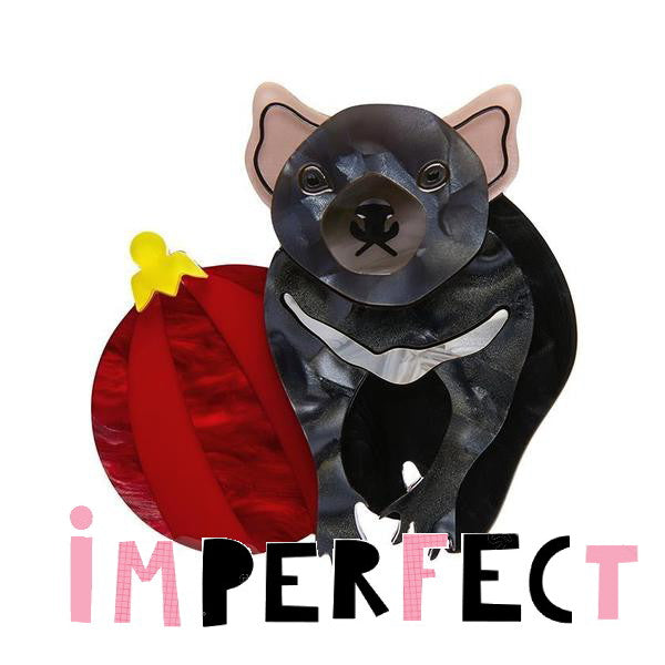 Erstwilder - A Devilish Christmas Tasmanian Devil Brooch (2021) (imperfect) - 20th Century Artifacts