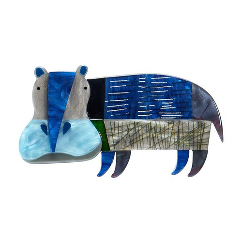 Erstwilder - A Hippo Named Grunt Brooch (Clare Youngs) - 20th Century Artifacts