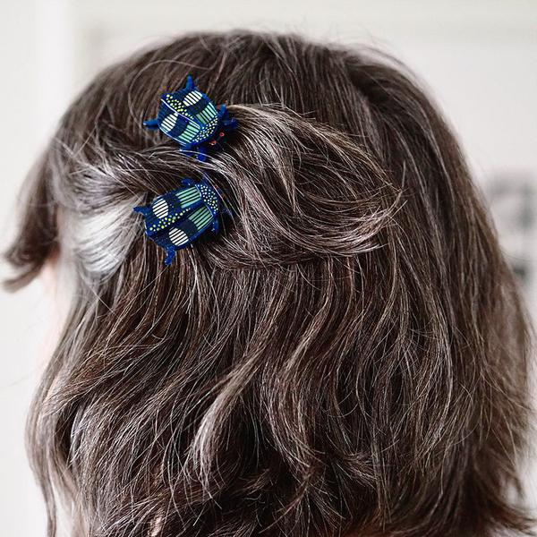 Erstwilder - A Jewel Among Beetles Hair Clips - 2 Piece (Jocelyn Proust) (2022) - 20th Century Artifacts