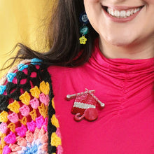 Load image into Gallery viewer, Erstwilder - A Stitch in Time Brooch - 20th Century Artifacts