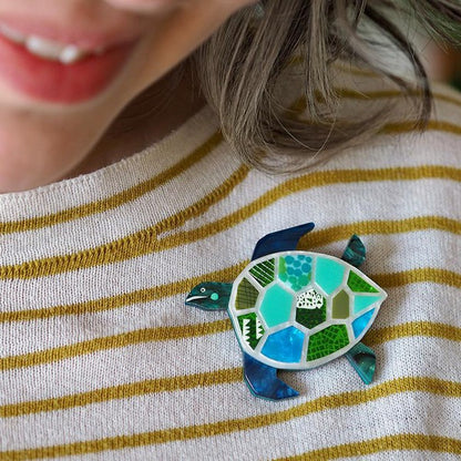 Erstwilder - A Turtle Named Groan Brooch (Clare Youngs) - 20th Century Artifacts