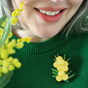 Erstwilder - Acacia in Gold Wattle Brooch (Jocelyn Proust) (2023) - 20th Century Artifacts