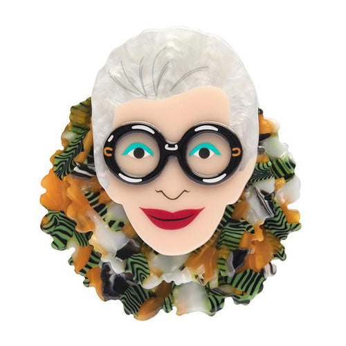 Erstwilder - Adorned in Feathers Iris Apfel Brooch - 20th Century Artifacts