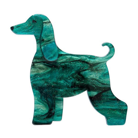 Erstwilder - Ainslee the Afghan Hound Brooch - 20th Century Artifacts