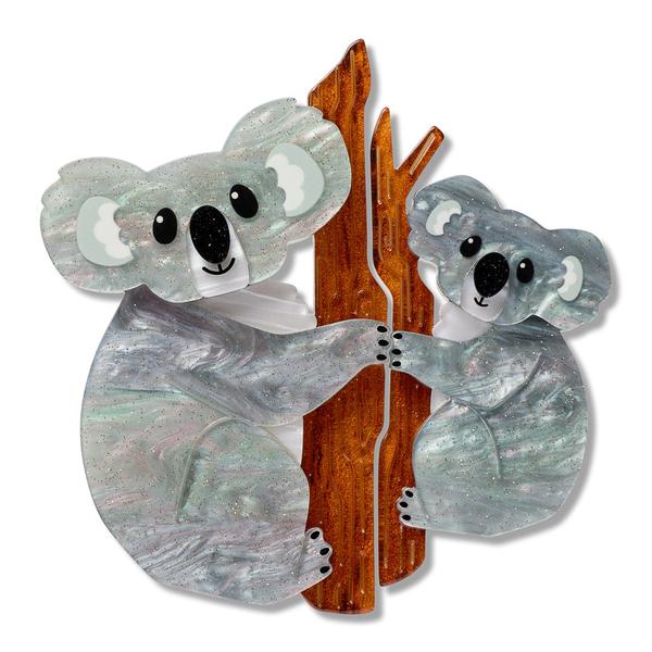 Erstwilder - Among the Eucalyptus Brooch Pair - 20th Century Artifacts