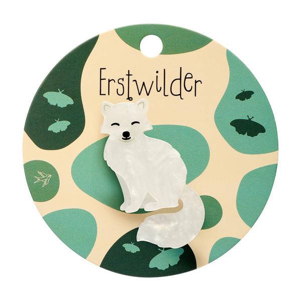 Erstwilder - Arctic Fox Simplified Mini Brooch - 20th Century Artifacts