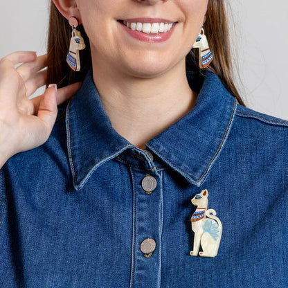 Erstwilder - Bastet the Protector Cat Brooch - 20th Century Artifacts