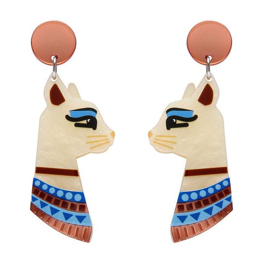 Erstwilder - Bastet the Protector Drop Earrings - 20th Century Artifacts