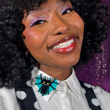 Load image into Gallery viewer, Erstwilder - Bat Cat Brooch (2024) blue - 20th Century Artifacts