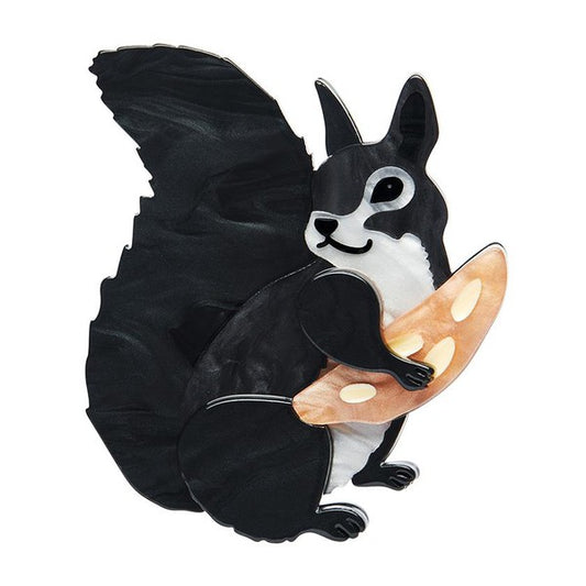 Erstwilder - Bellisimo Black Squirrel Brooch - 20th Century Artifacts