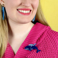 Load image into Gallery viewer, Erstwilder - Benevolent Behemoths Blue Whale Brooch (2023) - 20th Century Artifacts