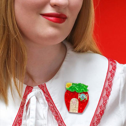 Erstwilder - Berry Happy Home Brooch - 20th Century Artifacts