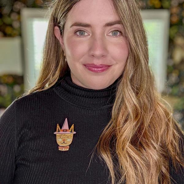 Erstwilder - Bewitched Kitty Brooch (Megan Roy) - 20th Century Artifacts