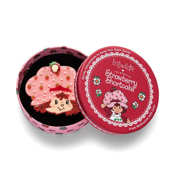 Erstwilder - Big Adorable Strawberry Smile Mirror Compact - 20th Century Artifacts