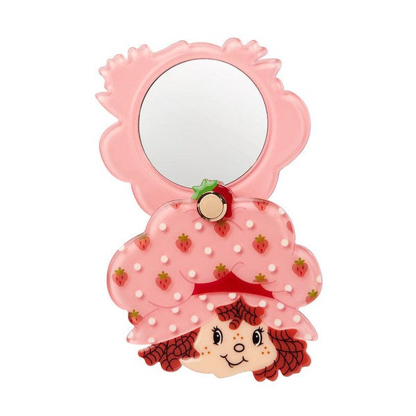 Erstwilder - Big Adorable Strawberry Smile Mirror Compact - 20th Century Artifacts