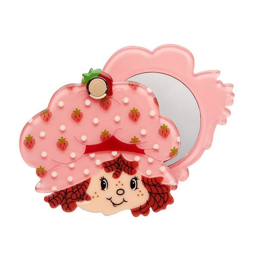 Erstwilder - Big Adorable Strawberry Smile Mirror Compact - 20th Century Artifacts