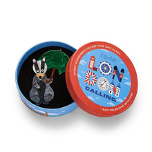 Load image into Gallery viewer, Erstwilder - Bill the Badger Brooch - 20th Century Artifacts