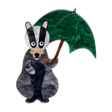 Load image into Gallery viewer, Erstwilder - Bill the Badger Brooch - 20th Century Artifacts