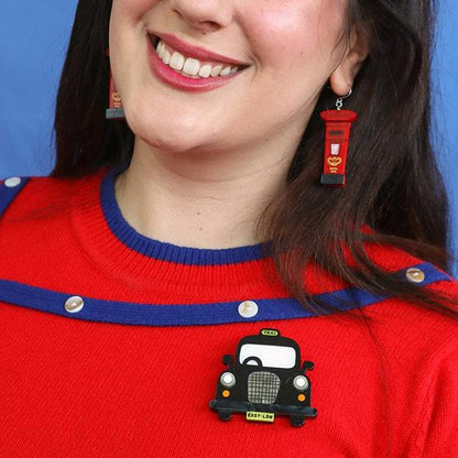Erstwilder - Black Cab Brooch - 20th Century Artifacts