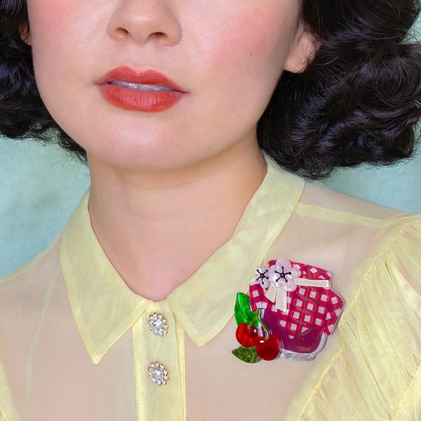 Erstwilder - Black Cherry Bounce Brooch (2023) - 20th Century Artifacts