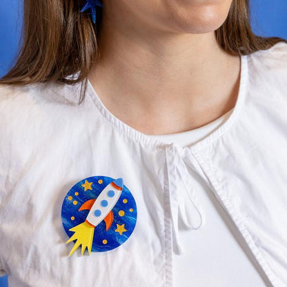 Erstwilder - Blast Off! Brooch - 20th Century Artifacts