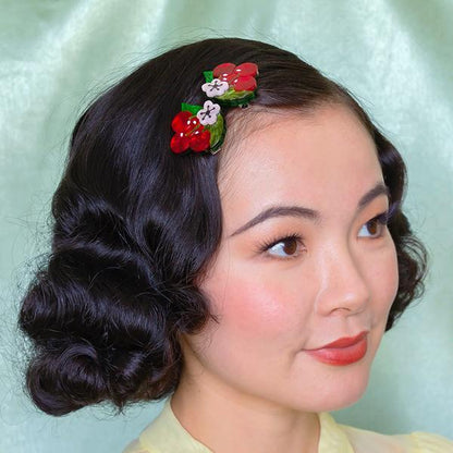 Erstwilder - Blossoming Cherries Hair Clips Set - 2 Piece - 20th Century Artifacts