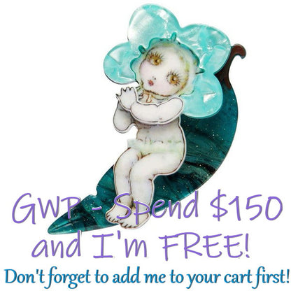 Erstwilder - *** Blue Petal Baby Brooch (2023) FREE GIFT WITH PURCHASE - 20th Century Artifacts