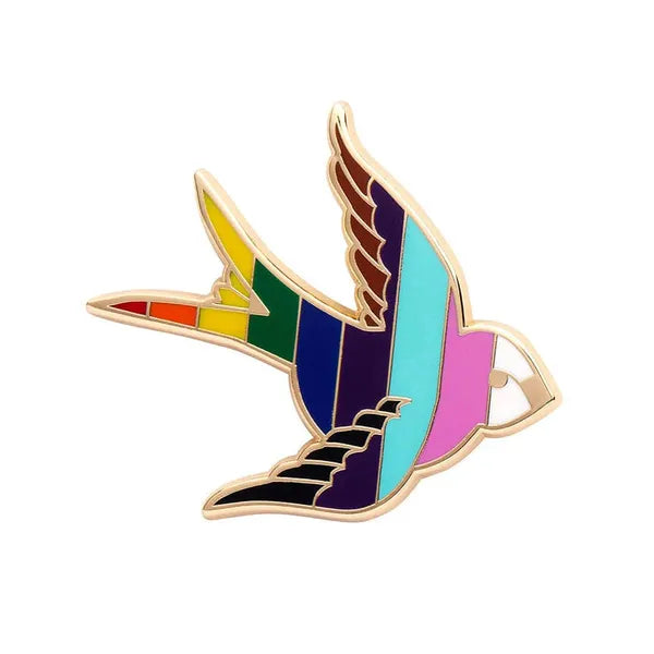 Erstwilder - Bluebird of Happiness For All Enamel Pin - 20th Century Artifacts
