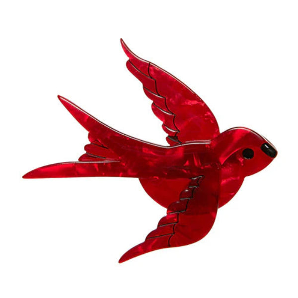 Erstwilder - Bluebird of Happiness Swallow Brooch (2016) (red) - 20th Century Artifacts