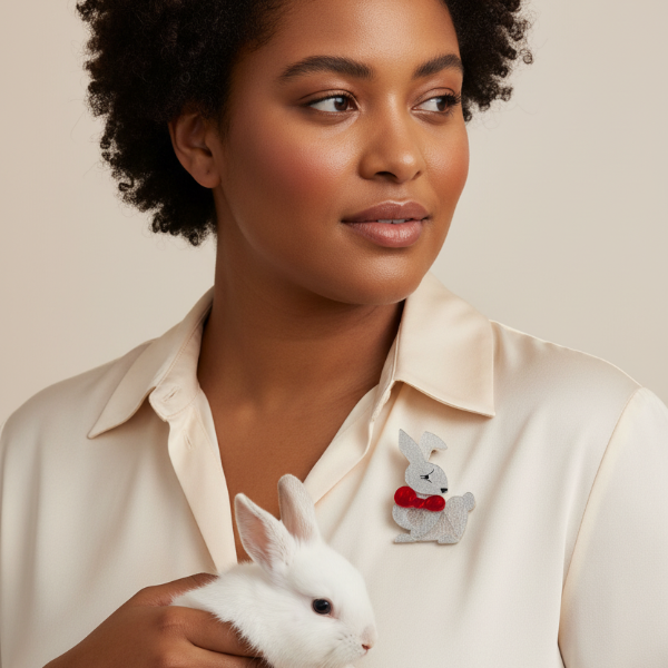 Erstwilder - Bouncing Bianca Bunny Brooch (2014) - 20th Century Artifacts