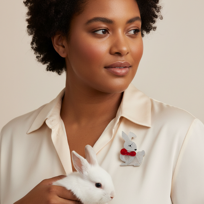 Erstwilder - Bouncing Bianca Bunny Brooch (2014) - 20th Century Artifacts