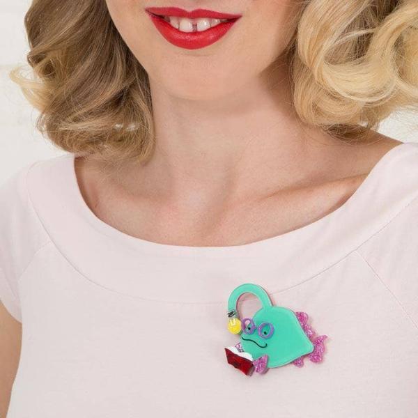 Erstwilder - Bright-Eyed Bibliophile Brooch (2025) - 20th Century Artifacts