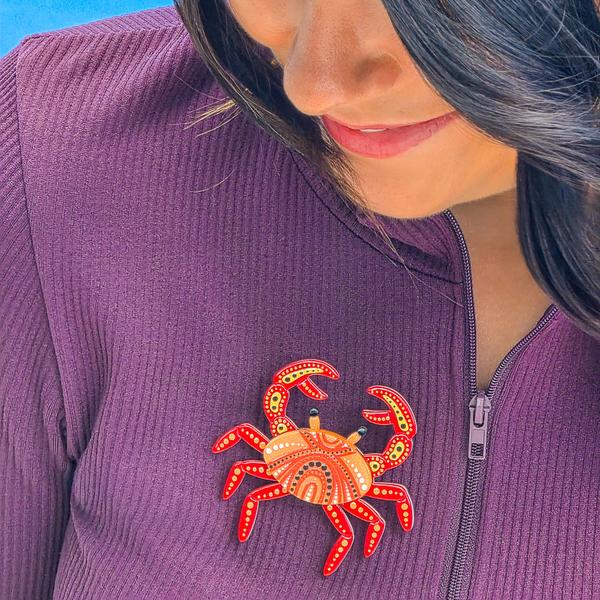 Erstwilder - Brooke Sutton - Karntat Crab Brooch - 20th Century Artifacts