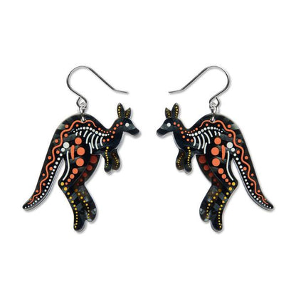 Erstwilder - Brooke Sutton - Matjumpa Ritjinguthinha Kangaroo Drop Earrings - 20th Century Artifacts