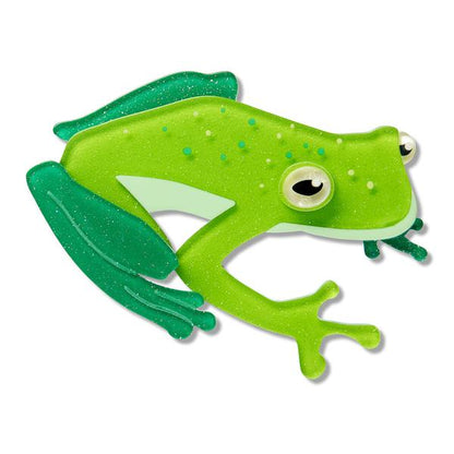 Erstwilder - Buckley’s Giant Glass Frog Brooch - 20th Century Artifacts