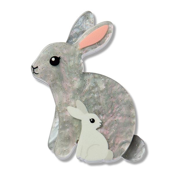 Erstwilder - Bunnies Simplified Mini Brooch - 20th Century Artifacts
