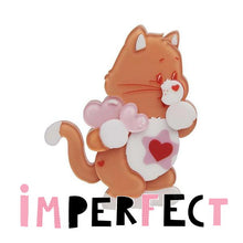 Load image into Gallery viewer, Erstwilder - Care Bears 1 - Proud Heart Cat Brooch (2020) (imperfect) - 20th Century Artifacts