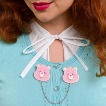 Load image into Gallery viewer, Erstwilder - Care Bears 2 - Cheer Bear™ Smiles Cardigan Clips (imperfect) - 20th Century Artifacts