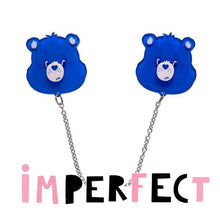 Load image into Gallery viewer, Erstwilder - Care Bears 2 - Grumpy Bear™ Cardigan Clips (imperfect) - 20th Century Artifacts
