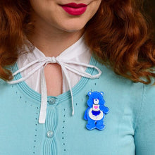 Load image into Gallery viewer, Erstwilder - Care Bears Good Morning, Grumpy Bear Brooch - 20th Century Artifacts
