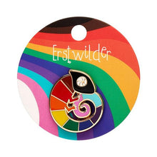 Load image into Gallery viewer, Erstwilder - Carmel&#39;s Colourful Chameleon Enamel Pin - 20th Century Artifacts