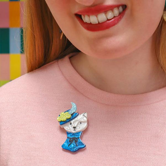 Erstwilder - Cat in a Hat Brooch - 20th Century Artifacts