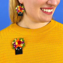 Load image into Gallery viewer, Erstwilder - Catmen Miranda Brooch (Terry Runyan 1) - 20th Century Artifacts