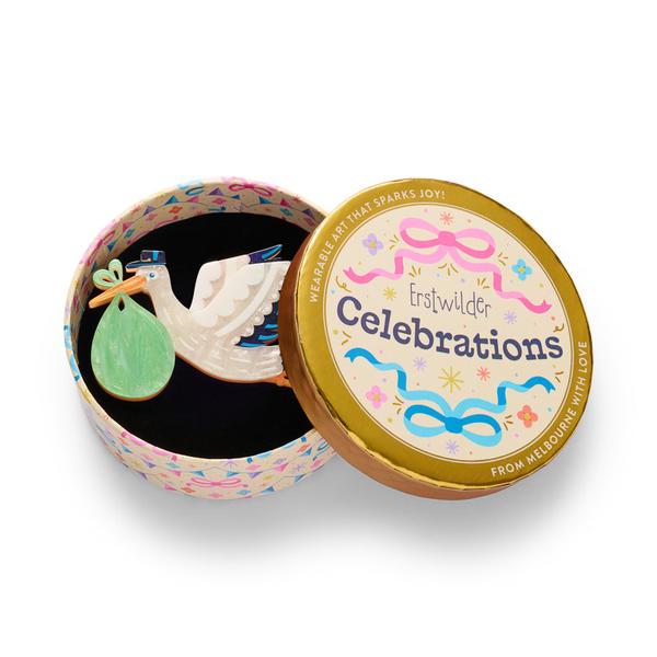 Erstwilder - Celebrations - Bundle of Joy Brooch - 20th Century Artifacts