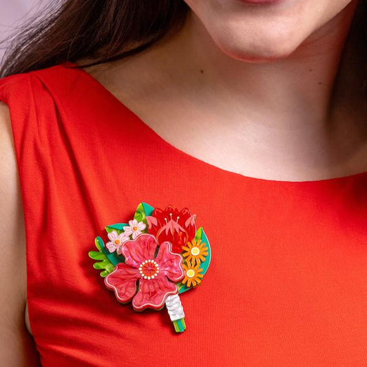 Erstwilder - Celebrations - Petals for Keeps Brooch - 20th Century Artifacts