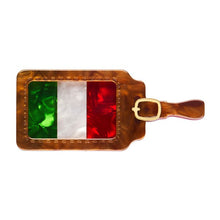 Load image into Gallery viewer, Erstwilder - *** Che Bello! Luggage Tag Brooch FREE GIFT WITH PURCHASE - 20th Century Artifacts