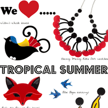 Load image into Gallery viewer, Erstwilder - Cherry Merry Polka Dot Necklace (2011) (p) - 20th Century Artifacts