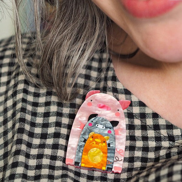 Erstwilder - Chinny Chin Chins Brooch (Pete Cromer) (2024) - 20th Century Artifacts